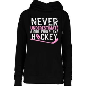 Hockey Art For Women Field Hockey Player Sport Womens Funnel Neck Pullover Hood