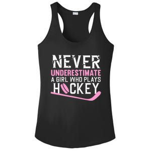 Hockey Art For Women Field Hockey Player Sport Ladies PosiCharge Competitor Racerback Tank