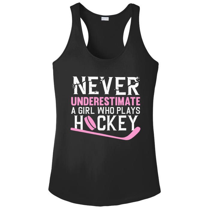 Hockey Art For Women Field Hockey Player Sport Ladies PosiCharge Competitor Racerback Tank