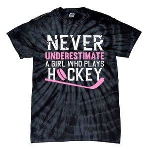 Hockey Art For Women Field Hockey Player Sport Tie-Dye T-Shirt