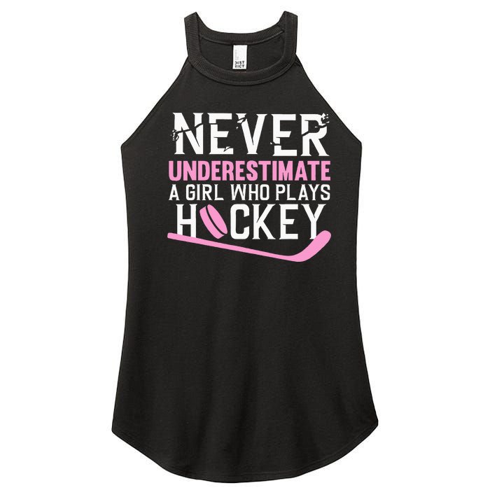 Hockey Art For Women Field Hockey Player Sport Women's Perfect Tri Rocker Tank