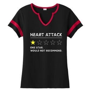 Heart Attack Funny Get Well Soon Gag Recovery Ladies Halftime Notch Neck Tee