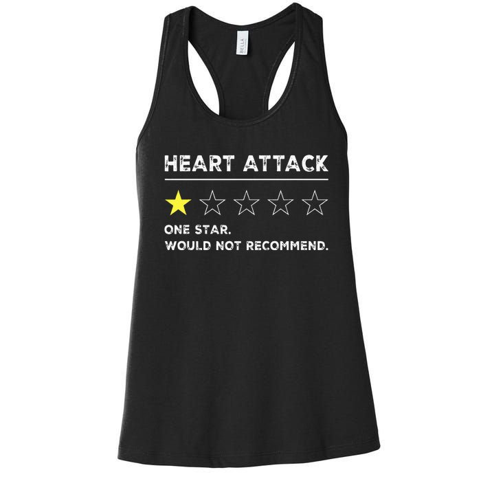 Heart Attack Funny Get Well Soon Gag Recovery Women's Racerback Tank