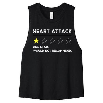 Heart Attack Funny Get Well Soon Gag Recovery Women's Racerback Cropped Tank