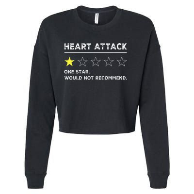 Heart Attack Funny Get Well Soon Gag Recovery Cropped Pullover Crew