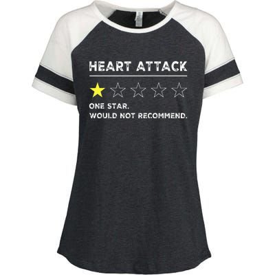 Heart Attack Funny Get Well Soon Gag Recovery Enza Ladies Jersey Colorblock Tee