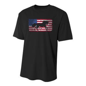 Horse American Flag Usa Patriotic For Girls Women Boys Men Gift Youth Performance Sprint T-Shirt