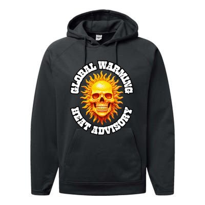 Heat Advisory Funny Global Warming Meme Performance Fleece Hoodie