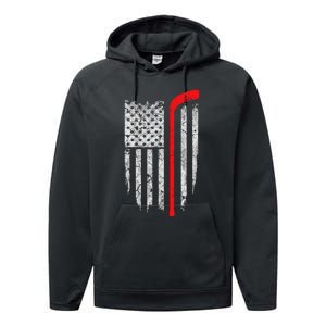 Hockey American Flag Hockey Performance Fleece Hoodie