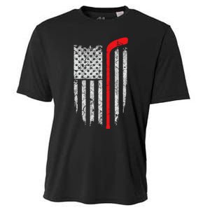 Hockey American Flag Hockey Cooling Performance Crew T-Shirt