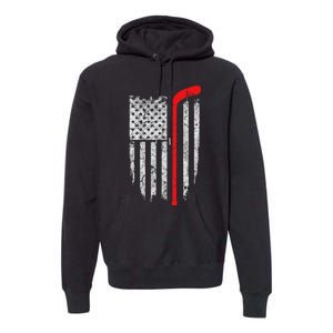 Hockey American Flag Hockey Premium Hoodie