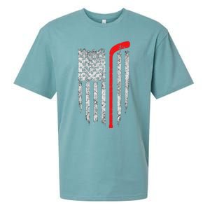 Hockey American Flag Hockey Sueded Cloud Jersey T-Shirt