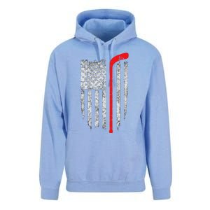 Hockey American Flag Hockey Unisex Surf Hoodie