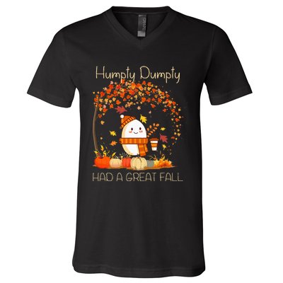 Had A Great Fall Thanksgiving Autumn Halloween V-Neck T-Shirt