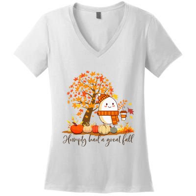 Had A Great Fall Thanksgiving Autumn Women's V-Neck T-Shirt