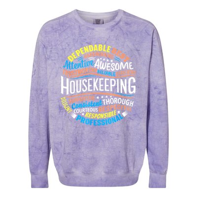 Housekeeping Appreciation Gifts Environmental Services Week Colorblast Crewneck Sweatshirt