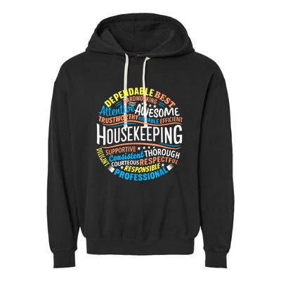 Housekeeping Appreciation Gifts Environmental Services Week Garment-Dyed Fleece Hoodie