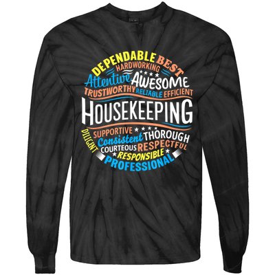 Housekeeping Appreciation Gifts Environmental Services Week Tie-Dye Long Sleeve Shirt