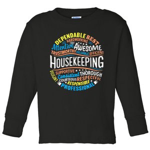 Housekeeping Appreciation Gifts Environmental Services Week Toddler Long Sleeve Shirt