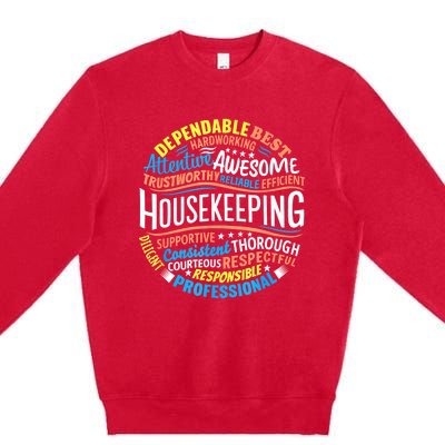 Housekeeping Appreciation Gifts Environmental Services Week Premium Crewneck Sweatshirt