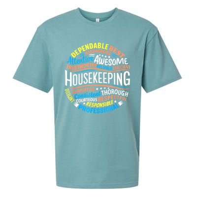 Housekeeping Appreciation Gifts Environmental Services Week Sueded Cloud Jersey T-Shirt