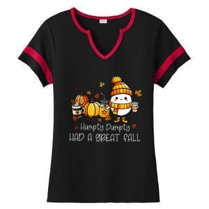 Had A Great Fall Egg Thanksgiving Autumn Ladies Halftime Notch Neck Tee