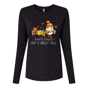 Had A Great Fall Egg Thanksgiving Autumn Womens Cotton Relaxed Long Sleeve T-Shirt