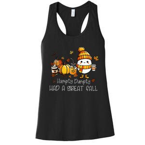 Had A Great Fall Egg Thanksgiving Autumn Women's Racerback Tank