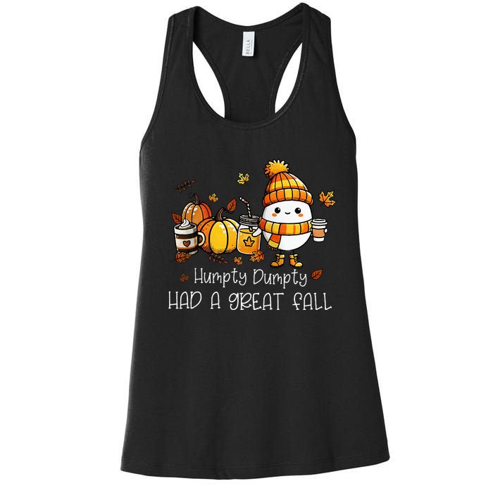 Had A Great Fall Egg Thanksgiving Autumn Women's Racerback Tank