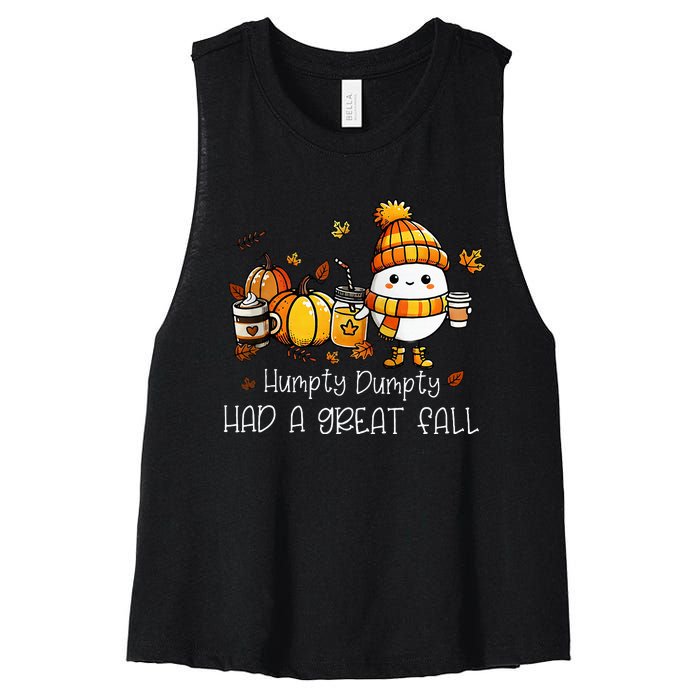 Had A Great Fall Egg Thanksgiving Autumn Women's Racerback Cropped Tank