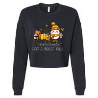 Had A Great Fall Egg Thanksgiving Autumn Cropped Pullover Crew