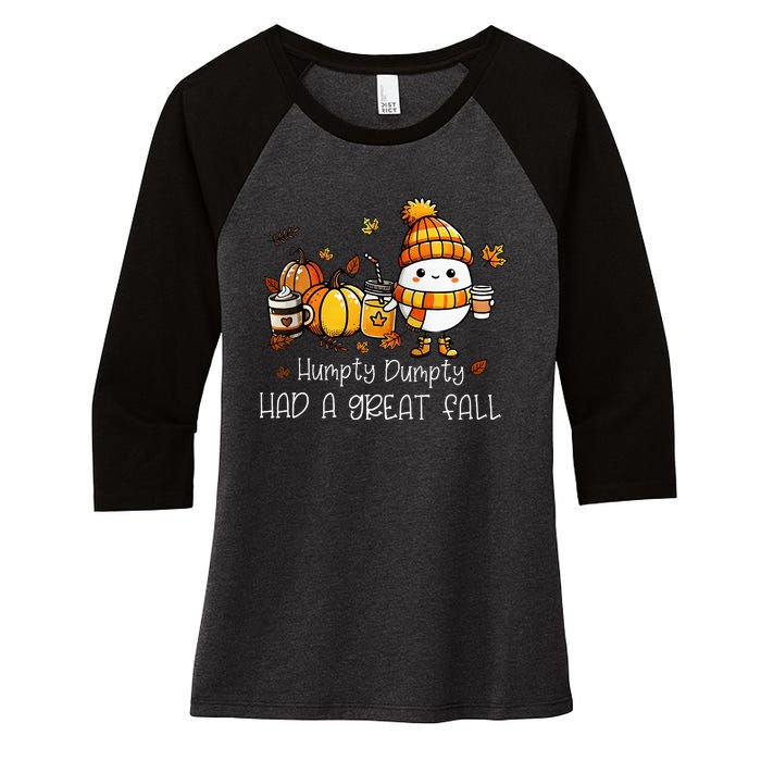 Had A Great Fall Egg Thanksgiving Autumn Women's Tri-Blend 3/4-Sleeve Raglan Shirt