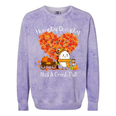 Had A Great Fall Autumn Leaves Thanksgiving Colorblast Crewneck Sweatshirt