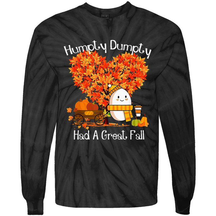 Had A Great Fall Autumn Leaves Thanksgiving Tie-Dye Long Sleeve Shirt