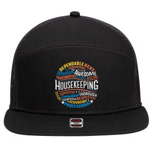 Housekeeping Appreciation Gifts Environmental Services Week 7 Panel Mesh Trucker Snapback Hat