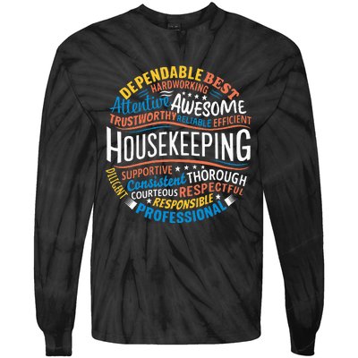 Housekeeping Appreciation Gifts Environmental Services Week Tie-Dye Long Sleeve Shirt