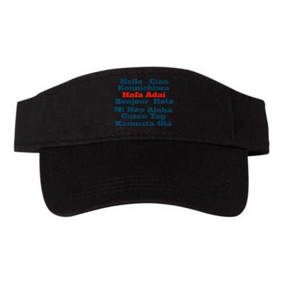 Hafa Adai Greetings from Guam v1 Valucap Bio-Washed Visor