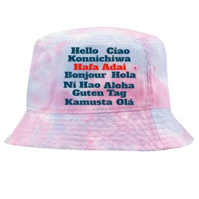 Hafa Adai Greetings from Guam v1 Tie-Dyed Bucket Hat