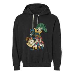 Huitzilopochtli Aztec God Aztec Mythology Mayan Sun War God Garment-Dyed Fleece Hoodie