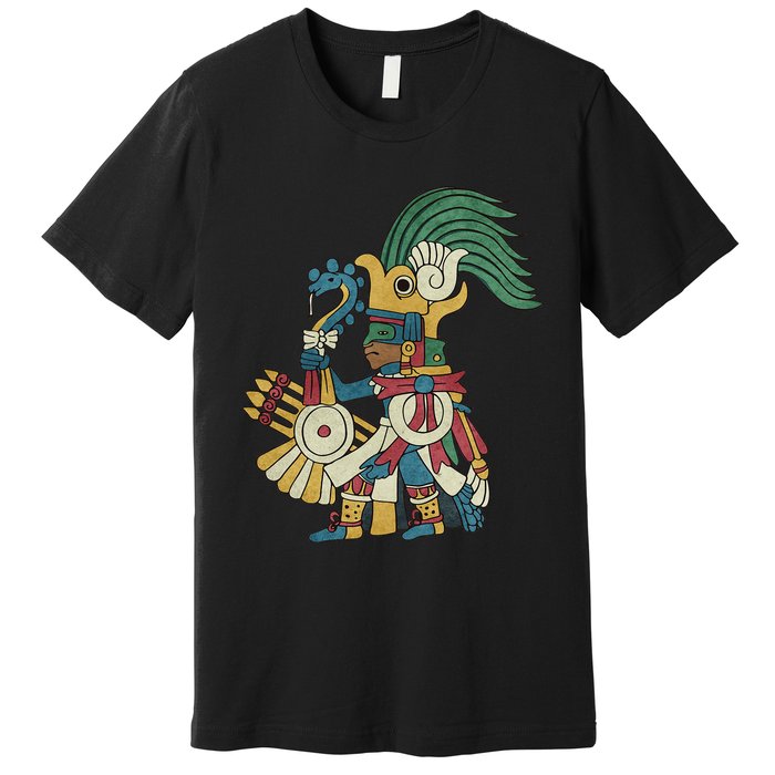 Huitzilopochtli Aztec God Aztec Mythology Mayan Sun War God Premium T-Shirt