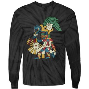 Huitzilopochtli Aztec God Aztec Mythology Mayan Sun War God Tie-Dye Long Sleeve Shirt