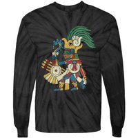 Huitzilopochtli Aztec God Aztec Mythology Mayan Sun War God Tie-Dye Long Sleeve Shirt