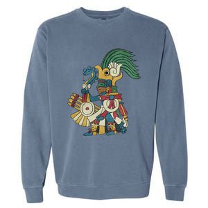 Huitzilopochtli Aztec God Aztec Mythology Mayan Sun War God Garment-Dyed Sweatshirt