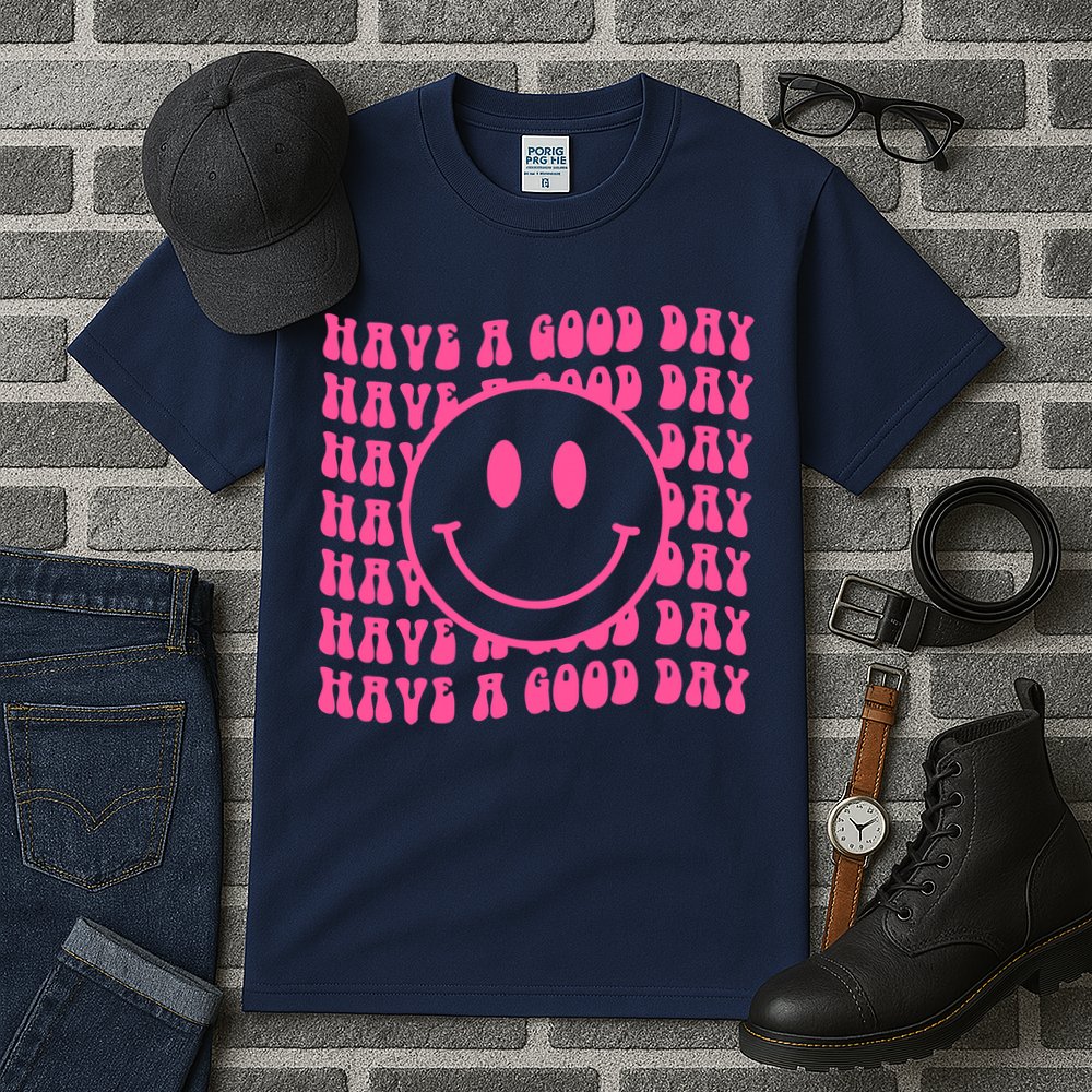 Have A Good Day Retro Smile Face Happy Face Preppy Aesthetic Tall T-Shirt
