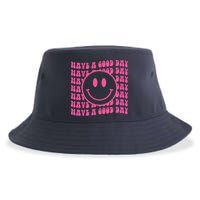 Have A Good Day Retro Smile Face Happy Face Preppy Aesthetic Sustainable Bucket Hat