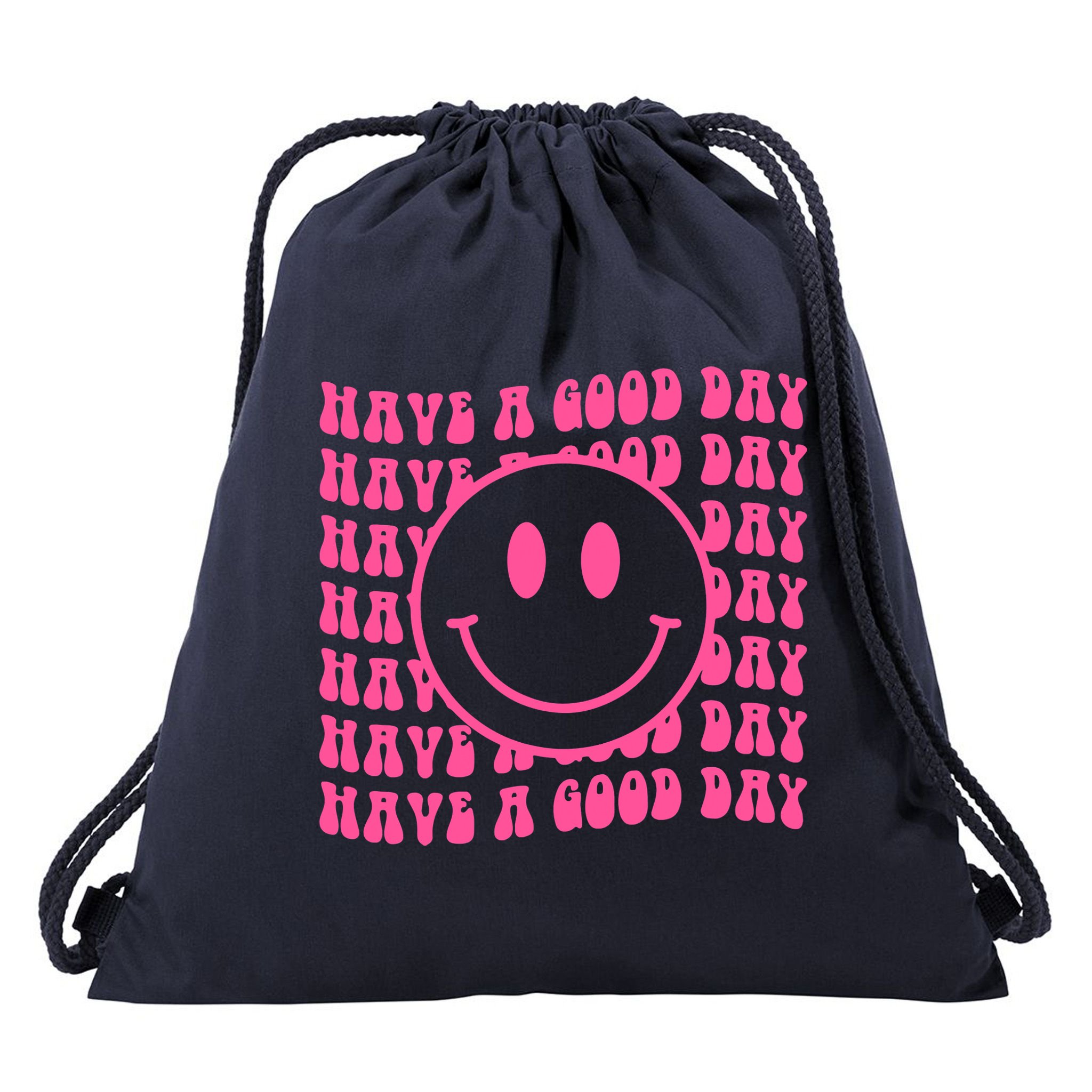 Have A Good Day Retro Smile Face Happy Face Preppy Aesthetic Drawstring Bag