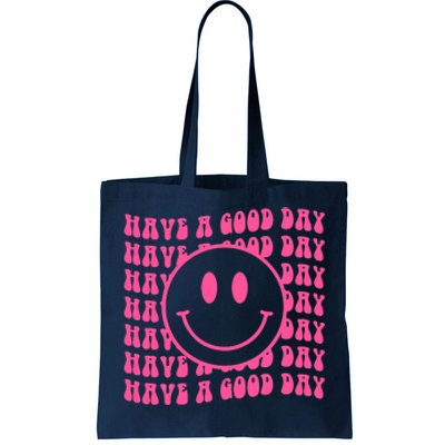 Have A Good Day Retro Smile Face Happy Face Preppy Aesthetic Tote Bag