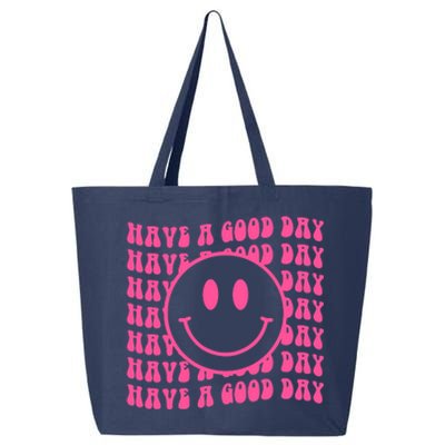 Have A Good Day Retro Smile Face Happy Face Preppy Aesthetic 25L Jumbo Tote