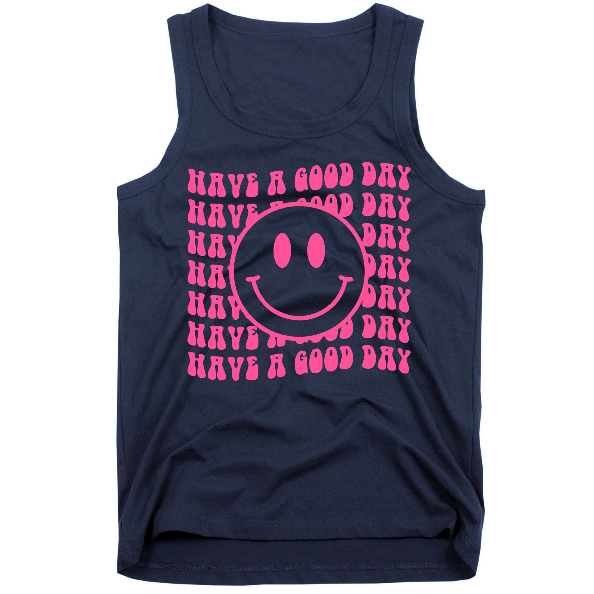 Have A Good Day Retro Smile Face Happy Face Preppy Aesthetic Tank Top