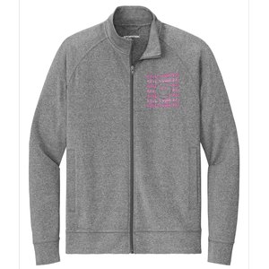 Have A Good Day Pink Smile Face Preppy Aesthetic Trendy Stretch Full-Zip Cadet Jacket